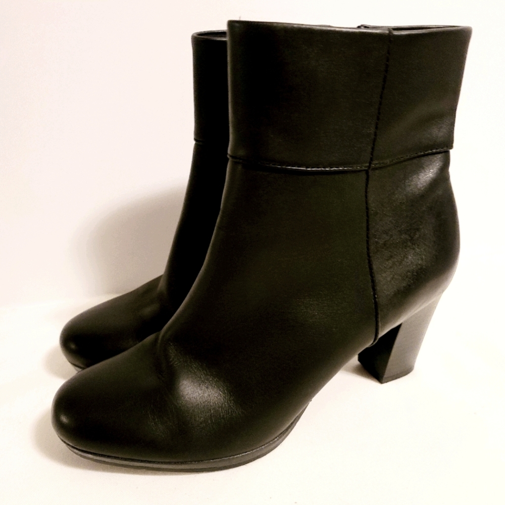 Clark collection over the ankle heeled boots